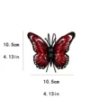 Décoration suspendue de pot de fleurs papillon rouge en métal ornament de plante 10.5cm - PG1 Papillon Rouge 23g / Emballage en sac à bulles
