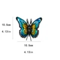Ornement suspendu papillon en métal pour plantes en pot, décor bleu et doré. - PG1 Papillon Bleu 23g / Emballage en sac à bulles