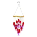 Carillon à vent suspendu en verre pour jardin, décoration colorée en verre fondu avec crochet. - Emballage en boîte / Poisson Rouge