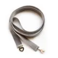 Grey velvet ribbon choker necklace with heart and pearl charms for women stylish wear. - Gray Velvet