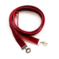 Elegant red velvet choker necklace with heart and pearl pendant for women fashion accessory - Burgundy Velvet