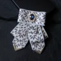 Men's vintage bow tie suit shirt collar flower wedding groom banquet party neckwear accessory - Size 7