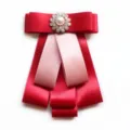 Red and pink multilayer ribbon bow tie for women uniform shirt, cute daily accessory. - Style B / Red