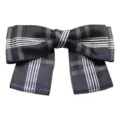 Classico papillon a quadri bianco e nero per colletto di camicia, abito lolita e divisa. - Grigio Scuro