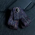 Hommes Style Britannique Nœud Papillon Multicouche Strass Fleur De Col Bleu Foncé - Motif Géométrique