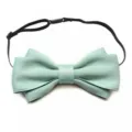 Mint green double layer bow tie for men, stylish gentleman formal wear with adjustable strap. - 14-Light Green