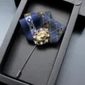 Broche en tissu pour homme vintage revers camée portrait costume accessoires mode - 12
