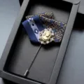 Broche revers en tissu vintage pour costume homme chemise decoration accessoire de mode elegant - 05
