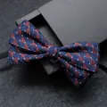 Farfalla geometrica blu rosso da uomo per camicia abito formale accessorio da festa - 12