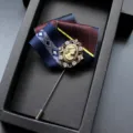 Broche de revers vintage pour homme, camée rétro avec nœud en ruban et épingle. - 11