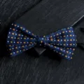 Farfallina da uomo blu fantasia variante, elegante accessorio per abito da cerimonia e nozze. - 13