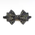 Children bow tie dark blue golden egyptian hieroglyphics pattern classic kids neckwear - Totem Pattern