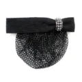 Black hairnet bow hair clip professional nurse hair accessory for women stylish design - Black Fine Mesh