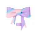 Cute silicone bow straw topper for Stanley tumbler, pastel tie dye dust-proof straw cover cap. - Blue Pink Purple