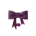 Large purple silicone bow straw cover detail, 10mm tumbler straw topper accessories. - Deep purple