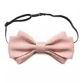 Pink Double Layer Mens Bow Tie For Formal Dress Shirt Neckwear Fashion Accessory - 16-Pink