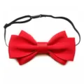 Red mens bow tie formal wear adjustable necktie party wedding gentleman neckwear bow - 18-Bright Red