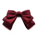 Elegante burgunderrote Samtschleife Accessoire, perfekt für Hemden, Kragen oder Haarstyling. - Entenschnabelclip Haarnetz / Burgunderrot