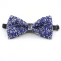 Rhinestone bow tie for men sparkling crystal bowknot for wedding groom party stage wear 12x6cm - Sapphire Blue