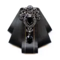 Nera papillon con strass di cristallo da uomo abbigliamento formale da palcoscenico accessorio - 08-Nero