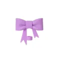 Large silicone bow straw cover topper decorative cap for reusable glass straws cup accessories - Purple