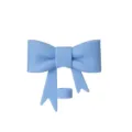 Silicone bow straw cover cute blue straw topper for Stanley cups large reusable straw plug - Blue