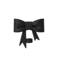 Large black silicone bow straw cover for Stanley cup 10mm straw topper spill proof accessory - Black