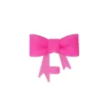 Pink silicone bow straw cover for tumbler cups spill proof plug and accessories - Rose Red