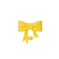 Large yellow silicone bow straw cover for cups, cute 10mm straw topper and spill proof plug. - Yellow
