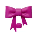 Magenta silicone bow straw topper variant, cute cup accessory for 10mm glass straws. - Rose Purple