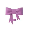 Large silicone bow straw cover for 10mm cup straws leak proof topper decorative accessory - Light Purple