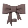 Large silicone bow straw topper cover for tumbler cup, cute brown straw cap protector plug 10mm. - Coffee