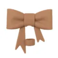 Large silicone bow straw cap for 40oz Stanley cup, cute 10mm spill-proof straw cover. - Brown
