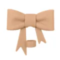 Cute Silicone Bow Straw Cover for 10mm Stanley Cup Nude Straw Topper Reusable Dust Plug - Tan