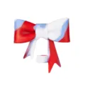 Silicone bow straw cover for Stanley cup, red white blue tie dye reusable 10mm straw topper. - Blue White Red