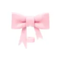 Large pink glitter silicone bow straw cover topper compatible with 10mm glass cups - Pink Glitter
