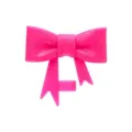 Large silicone bow straw cover glitter pink tumbler topper for 10mm straws spill proof plug - Rose Red Glitter