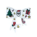 Christmas silicone bow straw cover cute holiday cup topper decorative drink accessories - Christmas Style 1