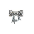 Silicone leopard print bow straw cover and spill proof stopper for large cups and tumblers. - Leopard Print