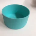 Housse en silicone pour tasse base de protection antidérapante pour bouteille verre - 85mm / Cyan