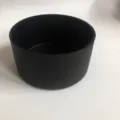 Black silicone cup boot protective sleeve, anti-slip base cover for water bottle tumbler. - 85mm / Black
