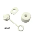 Stanley 30oz Becher Silikon Strohhalmabdeckung und Auslaufsicherer Stopper Zubehör Set. - Gebrochenes Weiß