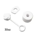 Set di tappo antiperdita in silicone bianco e copripaglia per accessori tazza tumbler 30oz - Bianco