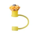 Gelber Blumen Strohhalm Topper für Stanley Becher, süße Silikon Strohhalmabdeckung 9,5mm. - 10mm Innendurchmesser / Gelb Blume Oben