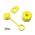 Set tappo anti-goccia in silicone per bicchiere 30oz accessori copertura per cannuccia 10mm - Giallo