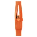 Bright orange knitted phone bag with handle strap stylish polyester phone pouch for daily use - Tangerine [Short Style 40cm]