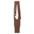 Brown knitted phone bag stylish anti-lost crossbody pouch soft polyester phone case - Cinnamon [Short Style 40cm]