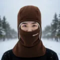 Winter thermal fleece balaclava windproof ski face mask riding thick warm hood for men - CEF Mask Hat / Coffee