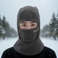 Winter fleece balaclava windproof face mask thermal cycling hood for cold weather. - CEF Mask Hat / Dark Gray