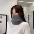 Inverno lavorato a maglia scaldacollo maschera facciale caldo antivento ciclismo grigio termico - Scaldacollo Linea A / Grigio